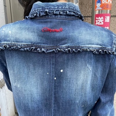 Dsquared2 ディースクエアード 刺繍デニムワンピース size40 【表参道 