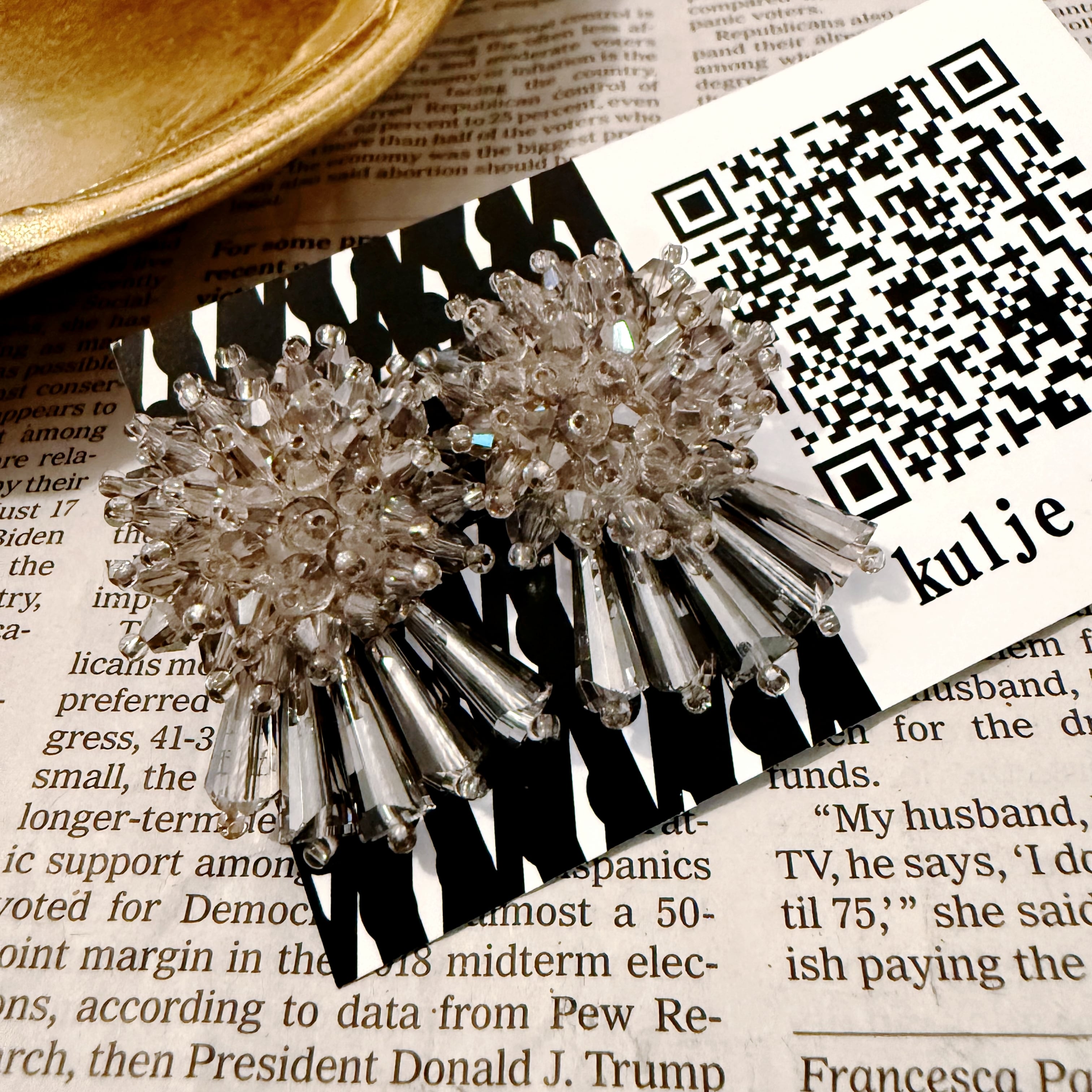 kulje piilo クルジェピーロ  かすみ草イヤリング 01