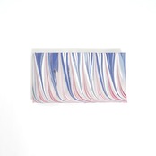 ❤︎suminagashiリバーシブル半巾帯  ハート墨流し［B 露草色×ラズベリーレッド×グレージュ　ゆらぎ×ピーコック］ポイント隠れハート