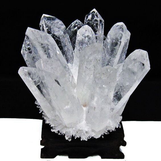 1.2Kg 水晶 クラスター 水晶 原石 台座付属 一点物 182-8367