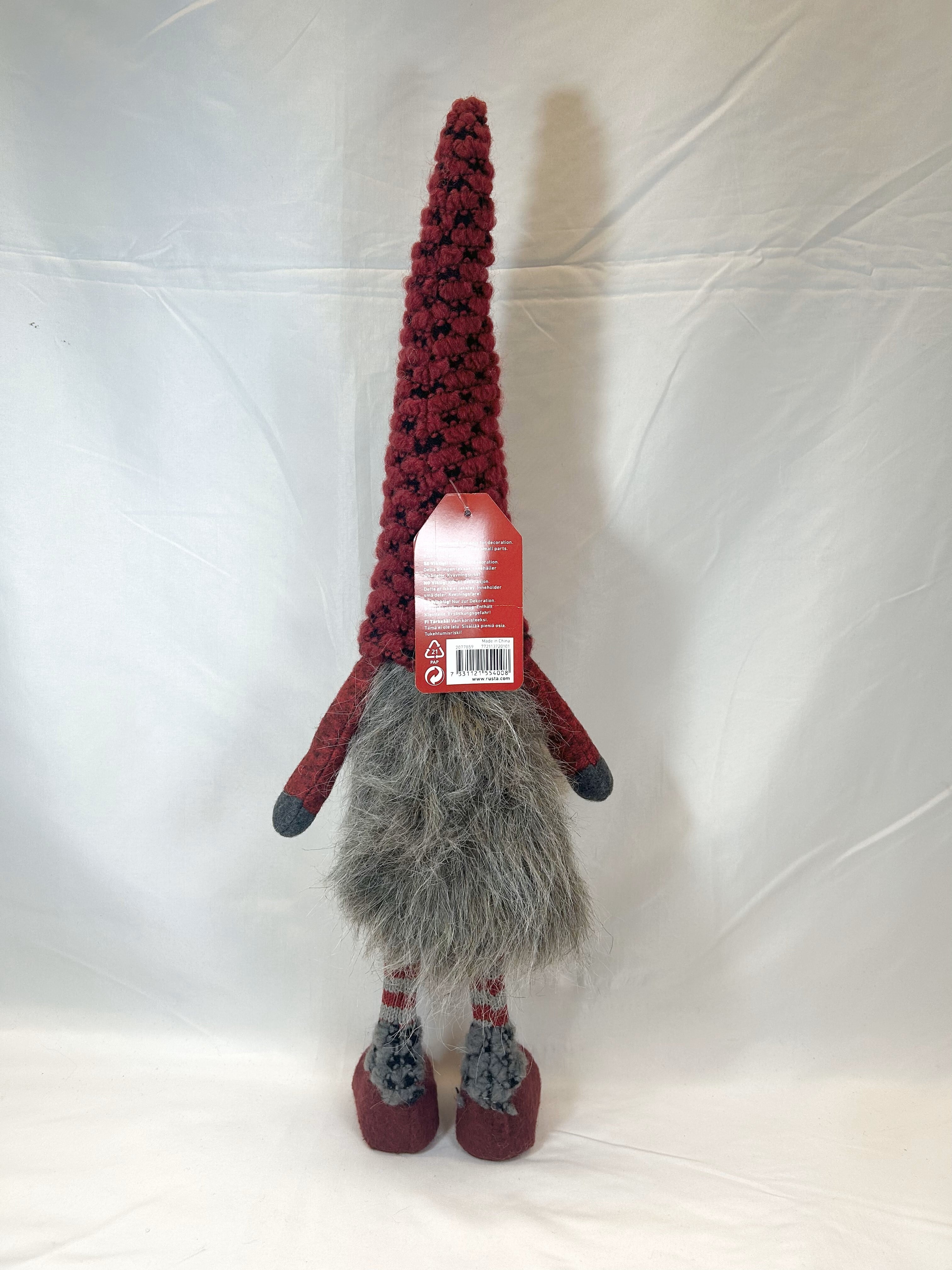 50cm トムテ LUDVIG エンジ帽子 北欧 スウェーデン 妖精 ぬいぐるみ