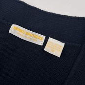 BROOKS BROTHERS ブルックスブラザーズ ゴルフ柄 長袖 コットン ニット カーディガン XS/ネイビー レディース