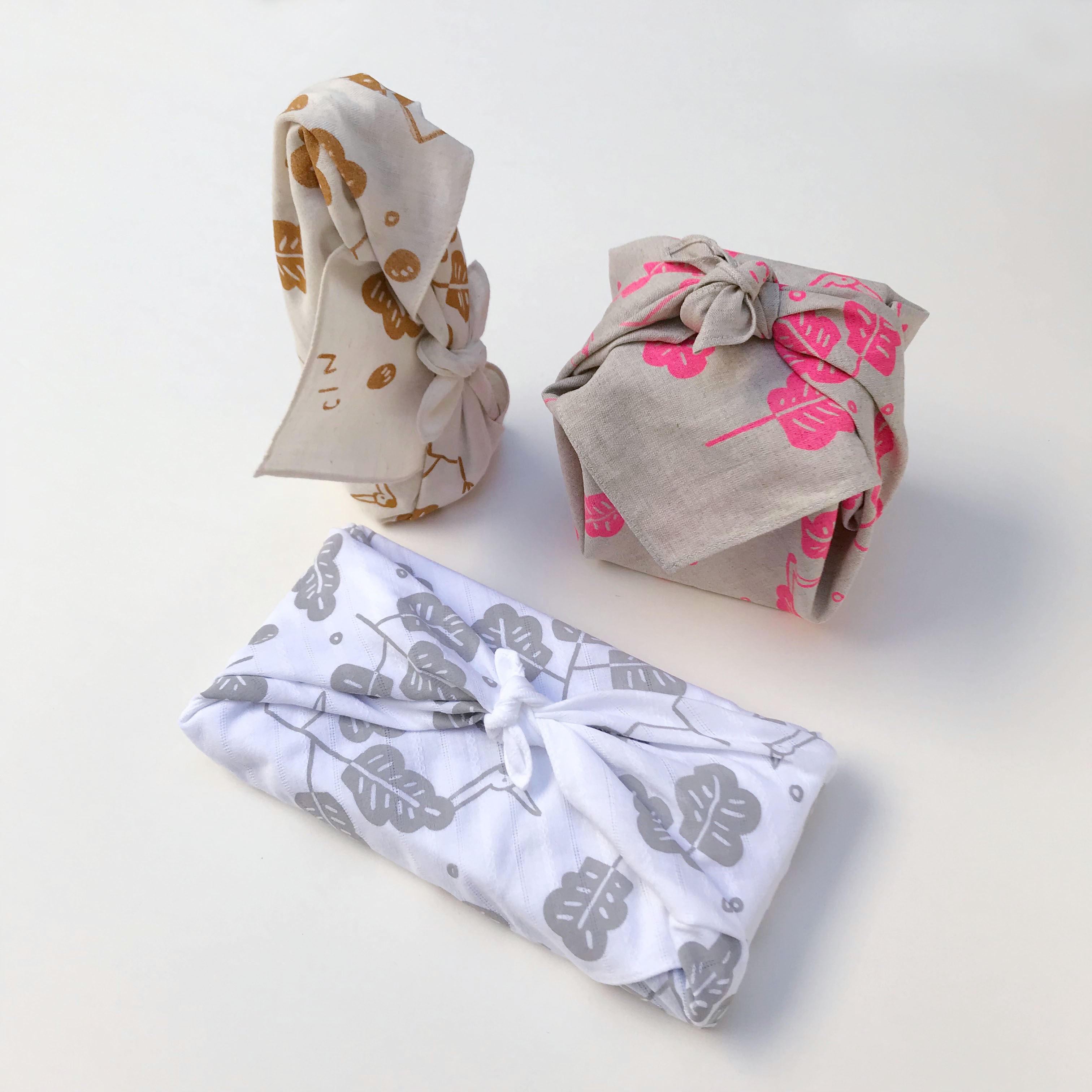 turu ハンカチ＆ランチクロス (gray/beige/pink) | naccio