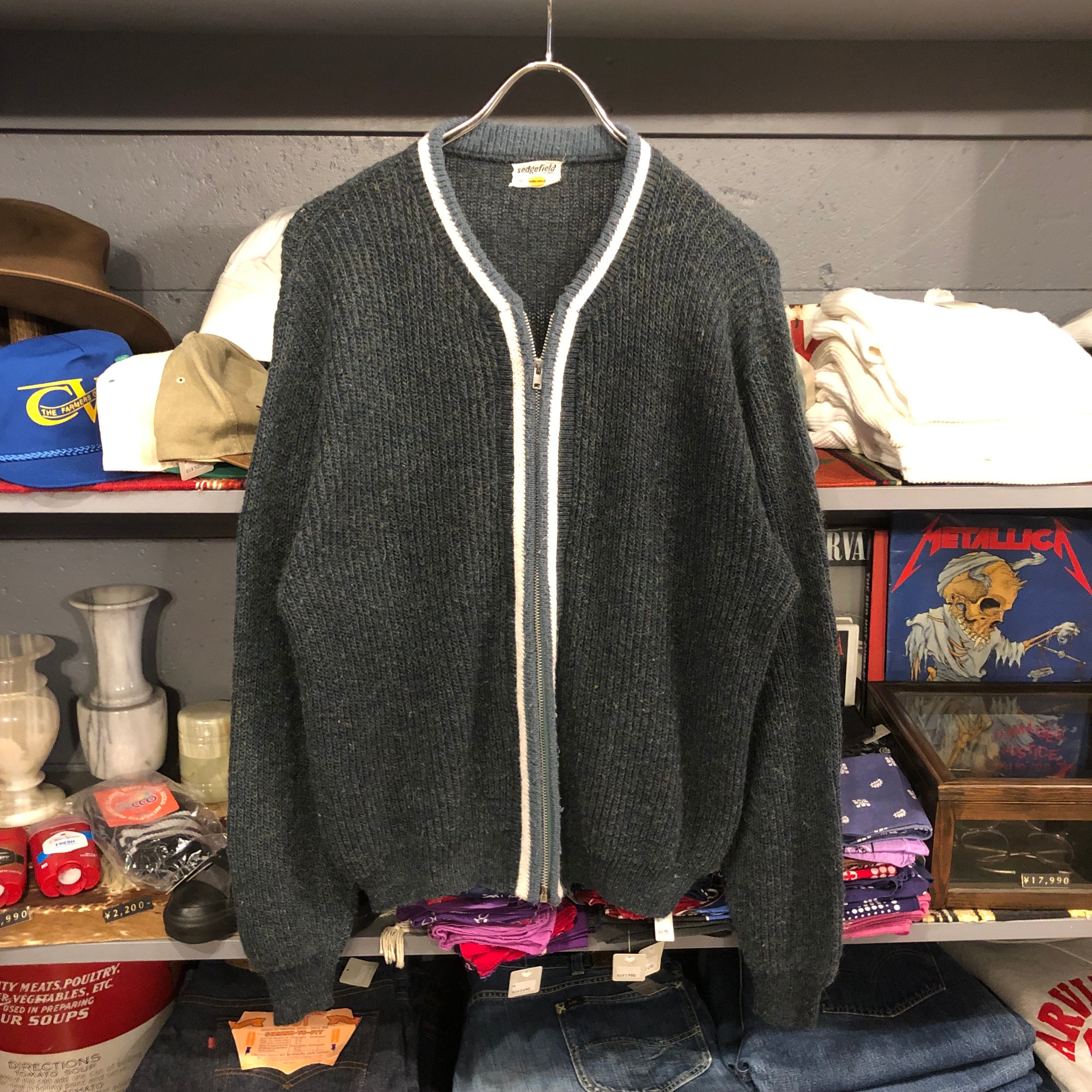 60s sedgefield Wool Knit Zip Cardigan | VOSTOK