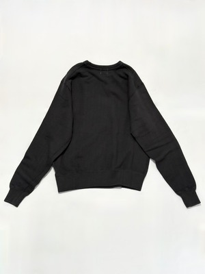 LOOP&WEFT ヴィンテージカノコジャガード裏毛・Vガゼットスウェットシャツ・アンティークブラック