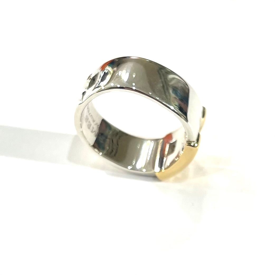 HERMÈS】【52】2886 silver925×18k 750 コンビヘラクレス リングSv925