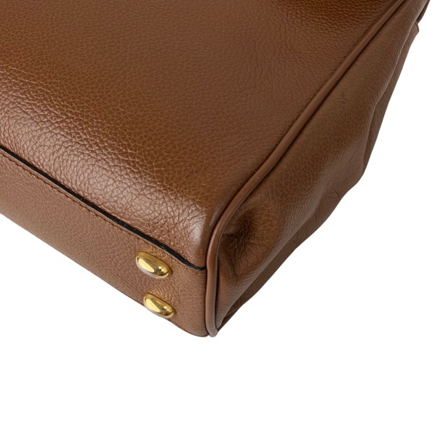 CELINE セリーヌ ショルダーバッグ ブラウン マンテル レザー 2WAY ハンドバッグ vintage ヴィンテージ オールド p67n53
