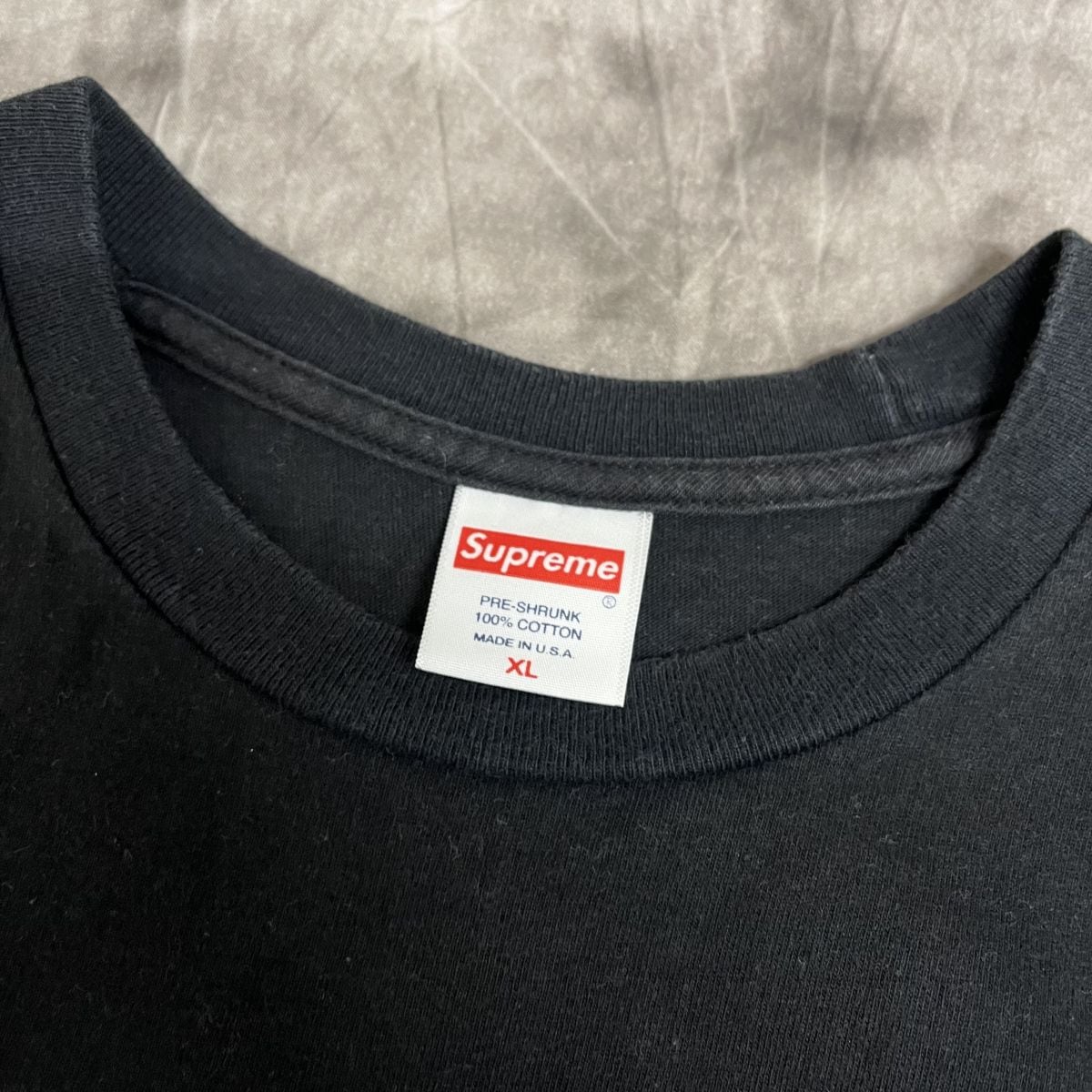 SUPREME シュプリーム 22AW Warning Tee ワーニング ロゴプリント半袖Tシャツカットソー ブラック