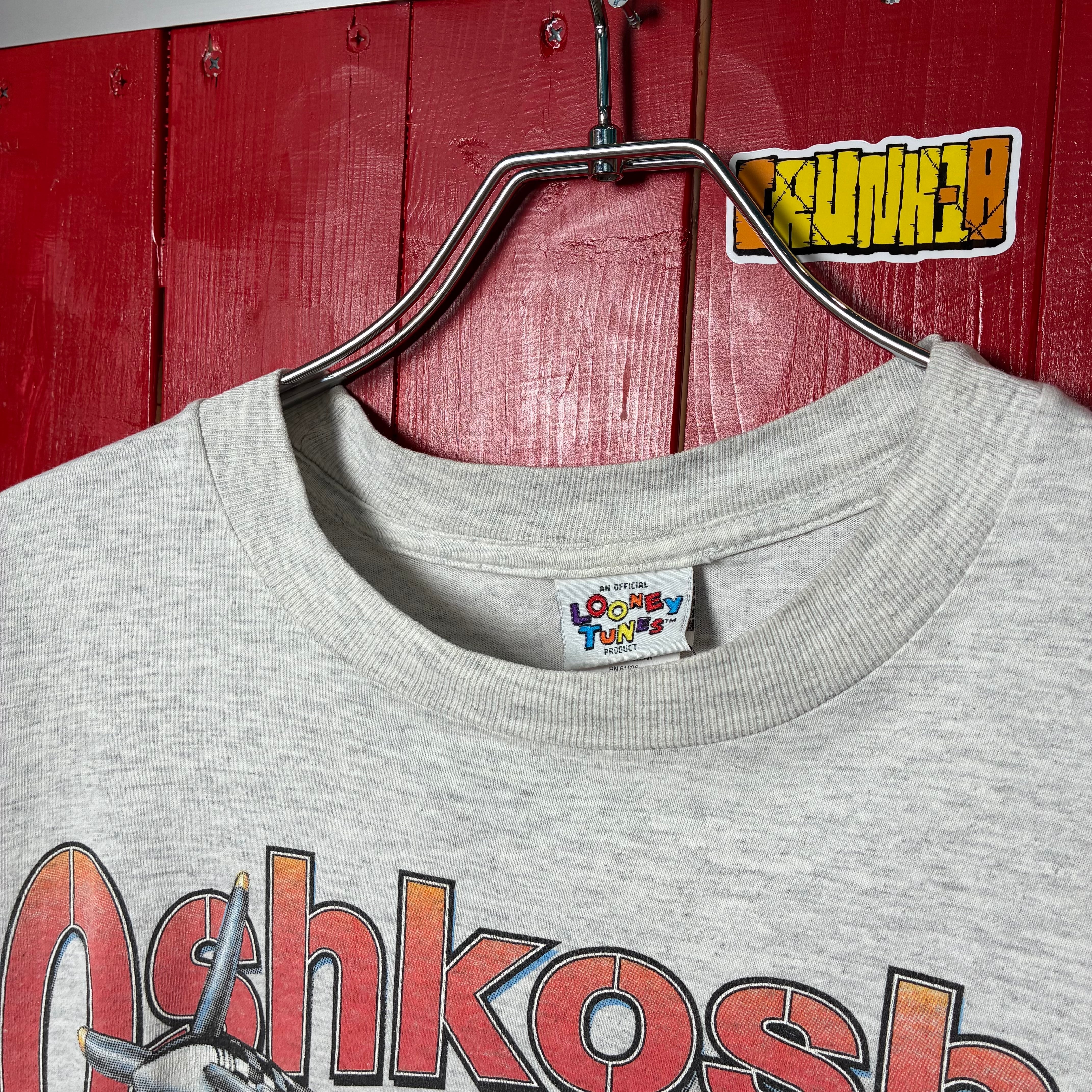 90s USA製LOONEY TUNES キャラクターTシャツ グレー ルーニー
