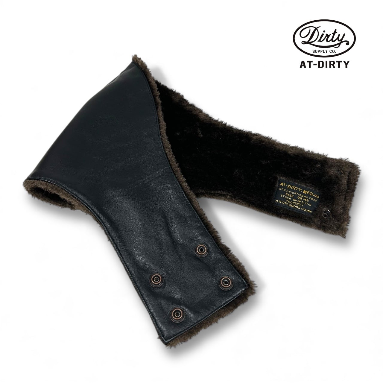 ネックウォーマー シープレザー 防寒ネックウォーマー AT-DIRTY アット