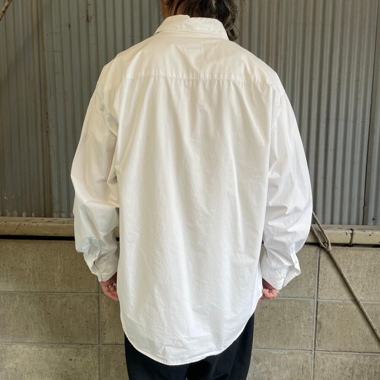 90年代 OLD GAP オールドギャップ 無地 長袖シャツ メンズL 古着 90s