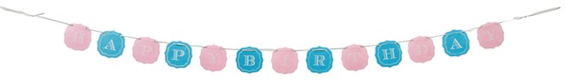 元上代¥580ミニパステルバースデーガーランド　MCL-0002　4961823760952