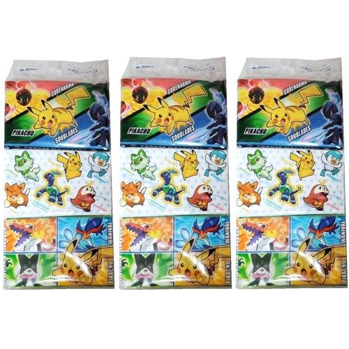 3個セット 】 ポケットモンスター 16枚 ( 8組 ) 6個入 水に流せる