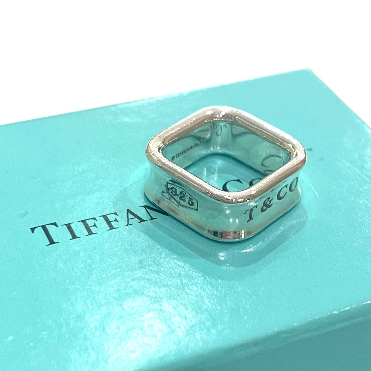 磨き済み□ティファニー TIFFANY&Co. リング 11 号 Tワイヤー 