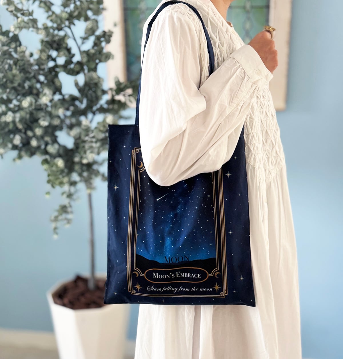 【全3種】星空香水瓶 ラベル柄 トートバッグ