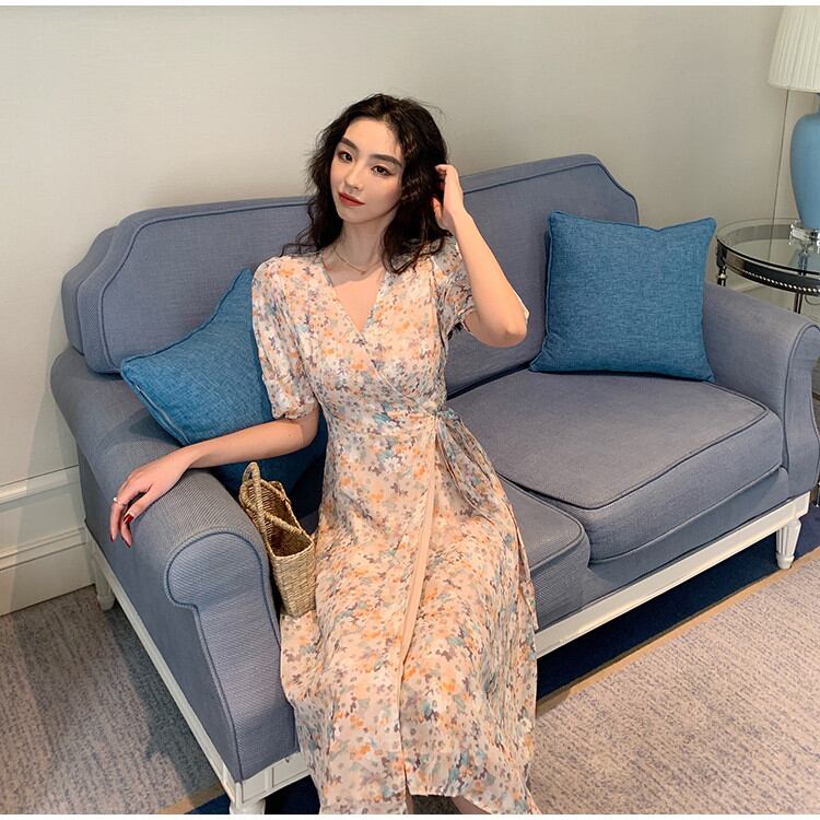 女子力アップ間違いなし!早い者勝ち ヤングスタイル Vネック シフォン 小さい新鮮な エレガント