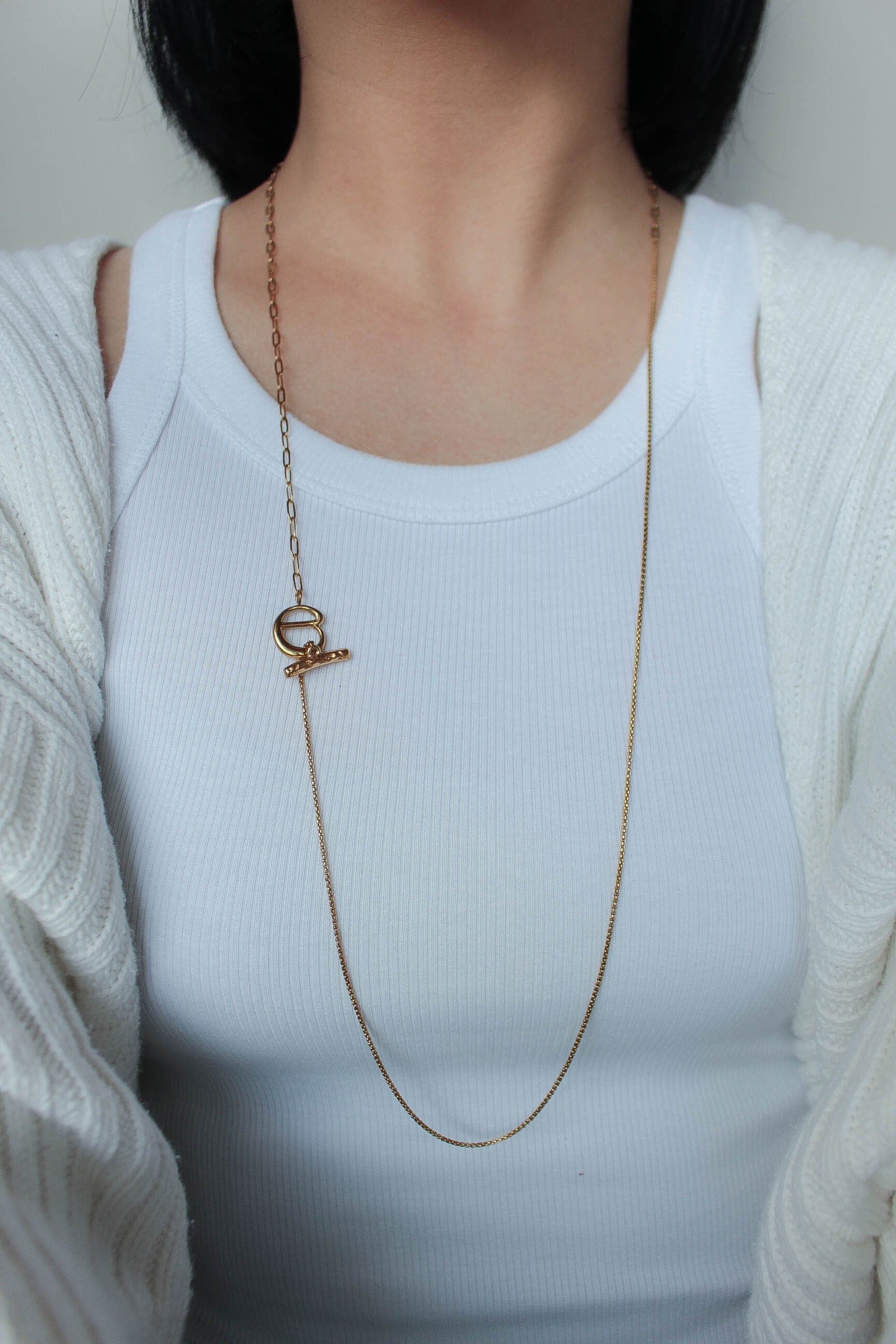 Icon Long Mantle Necklace | ebine(エビネ)|金属アレルギー対応