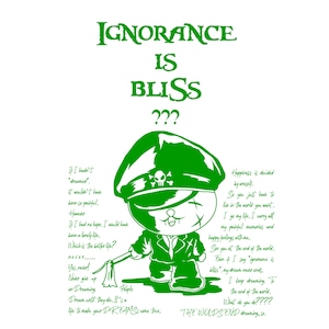 【Ignorance is bliss】T-SHIRTS【WHITE】