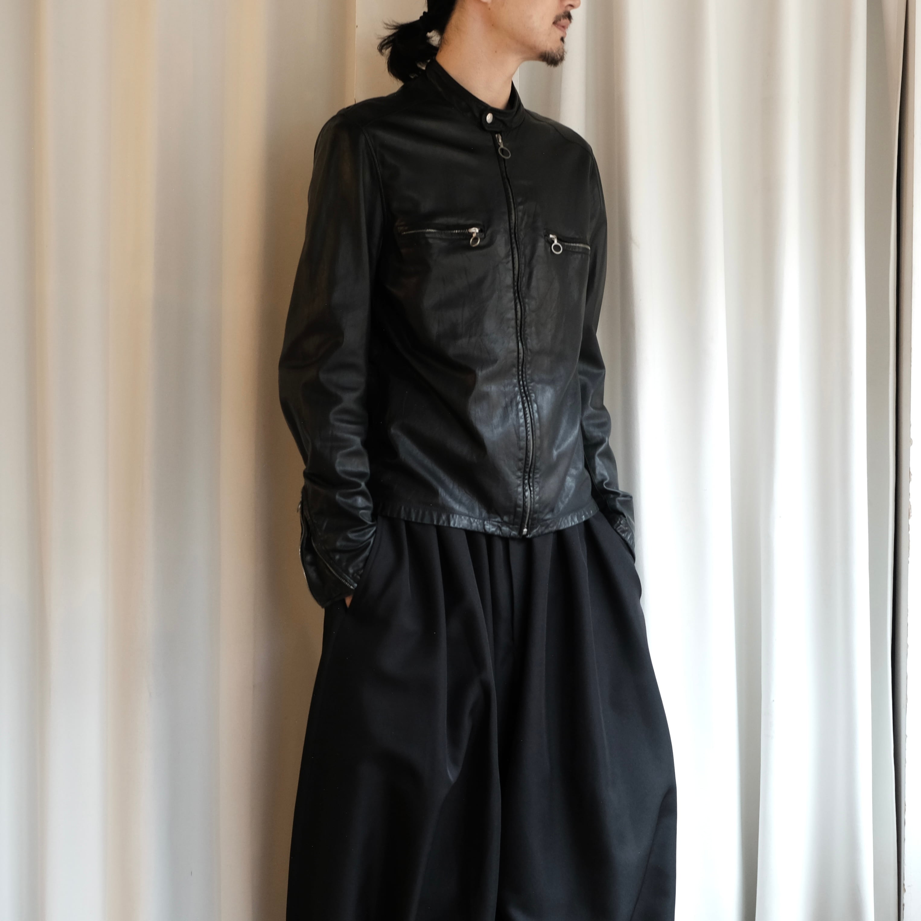 SERAPHIN 山羊革 シングルライダースジャケット SERAPHIN LAMB SKIN 90s〜00s SINGLE RIDERS JACKET | safarionline
