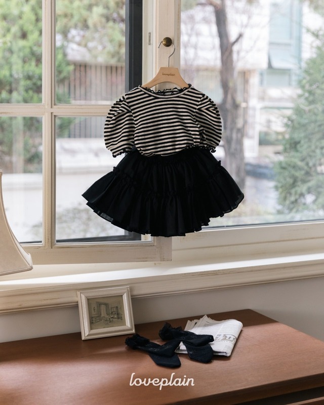 ラスト1 apricot beige2XL【即納】<loveplain> Rosy volume skirt