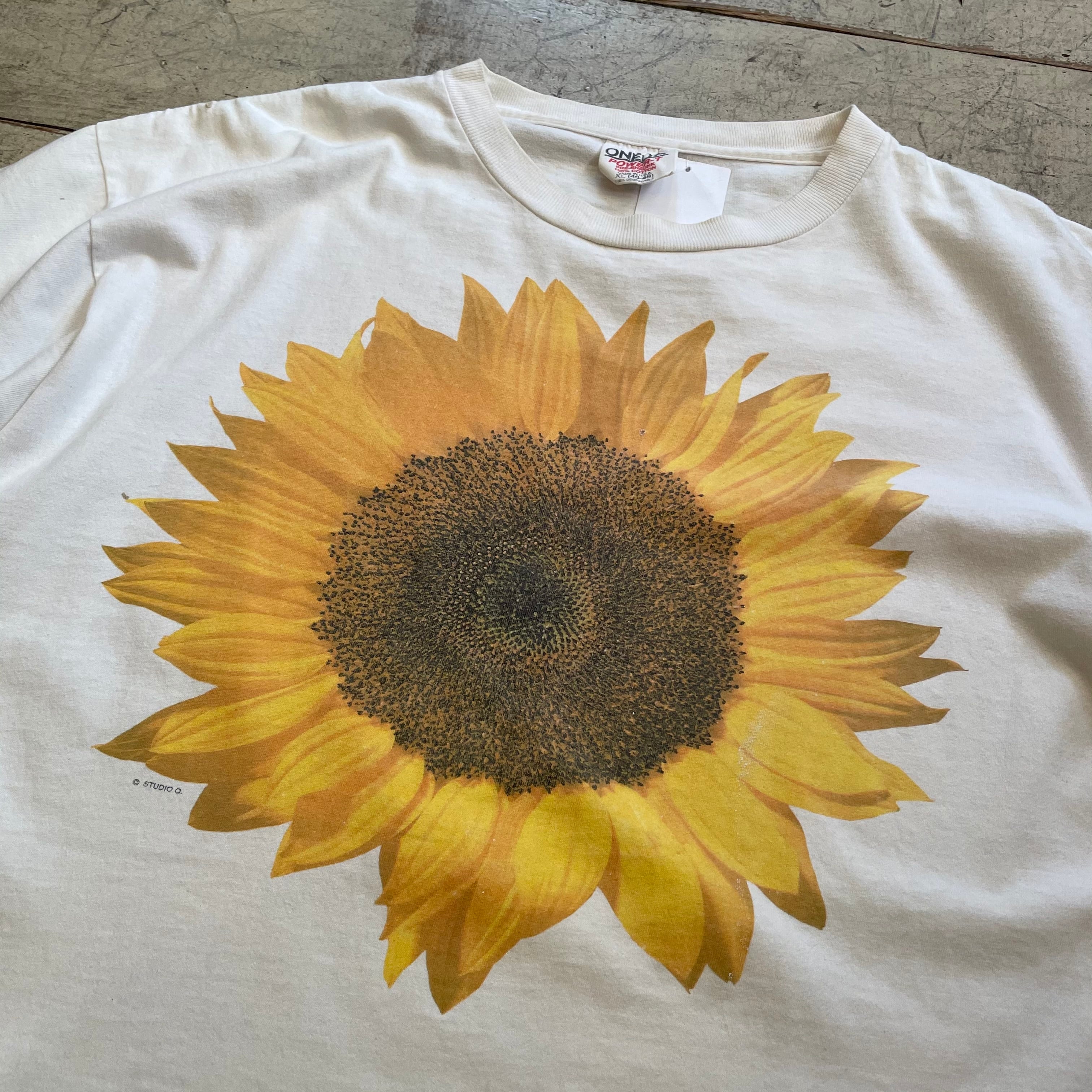 STUDIO Q sunflower Tシャツ  L ひまわり