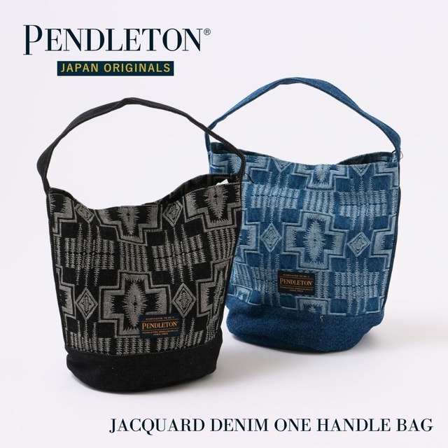 ペンドルトン ジャガードデニムワンハンドルバッグ レディース メンズ ハンドバッグ 手提げ ブランド PENDLETON バッグ マチあり 小さめ バケツ型 おしゃれ プレゼント PDT-000-261005 Sl017