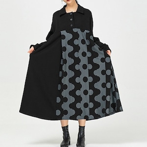 【即納商品】dot wave print dress　　　1-1134
