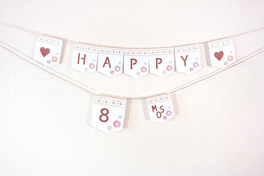 手作り用【ダウンロード版】ガーランド（A~Z + 数字）_10月_