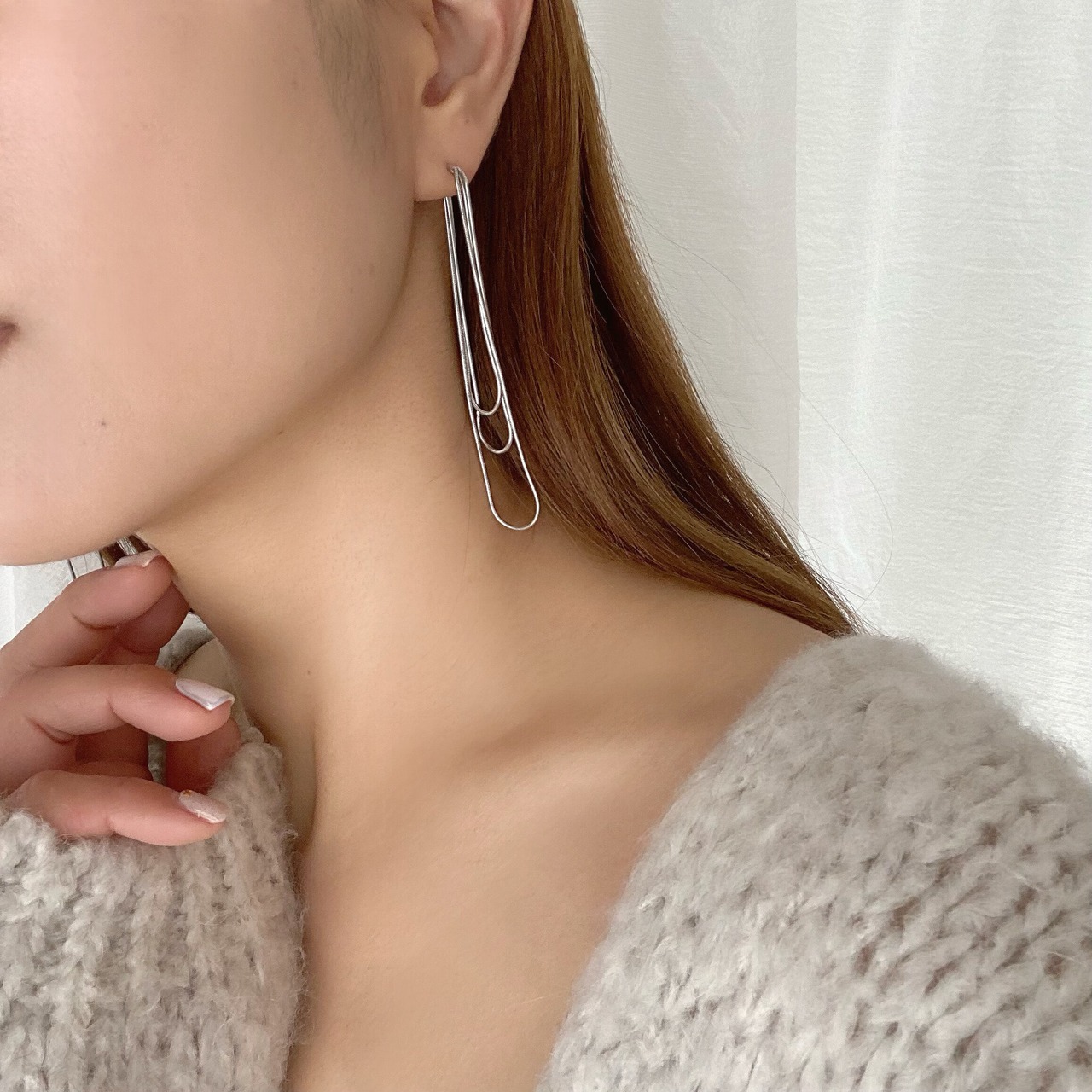323P　ロングチェーンピアス