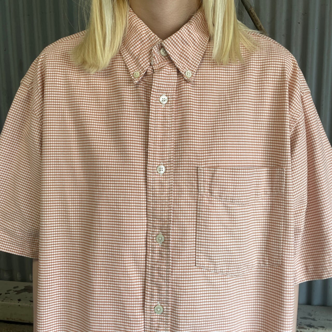 90年代 OLD GAP オールドギャップ THE BIG OXFORD 半袖 チェックシャツ
