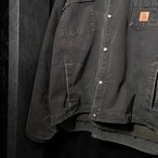 Carhartt J284フェード　サンドストーンフードジャケット　ダックジャケット　裏ボア　黒　2XL