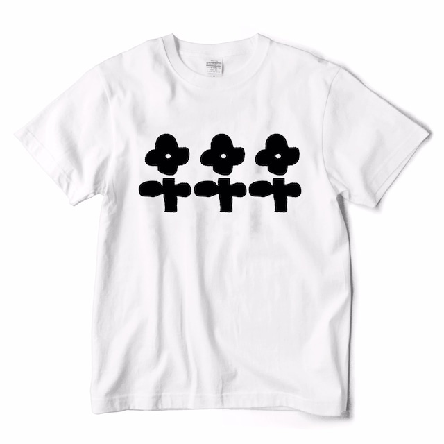 LACICO 花花花Tシャツ (ホワイト / ブラック / S～XL) 送料無料 ラッピング無料