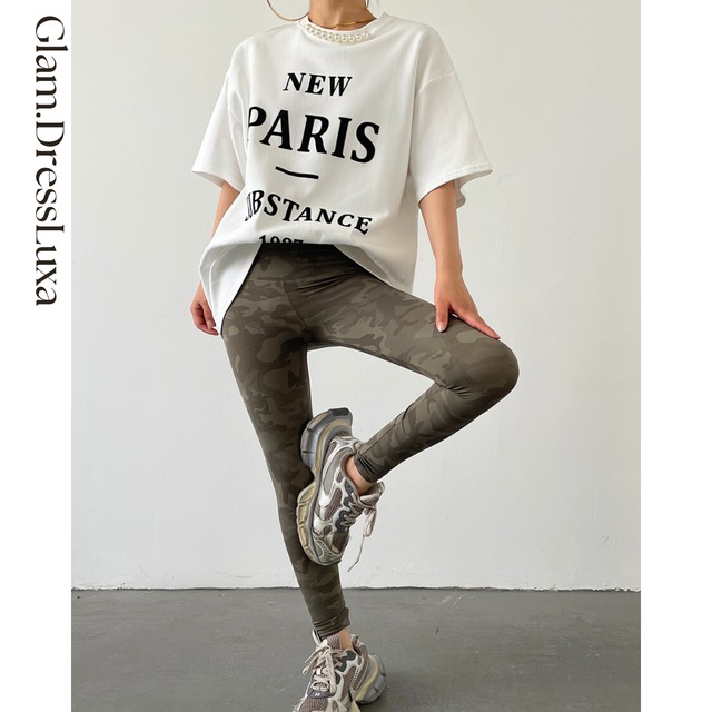 PARIS ロゴ オーバーTシャツ/2color_P189