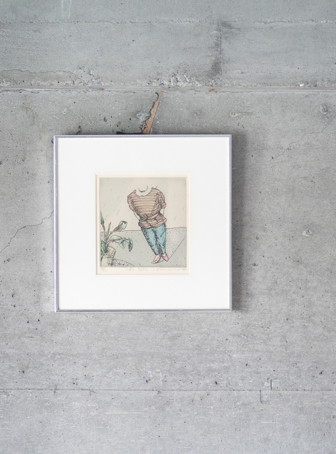 "IZUMI KIHARA" 1980s MRS.PERS woodblock print