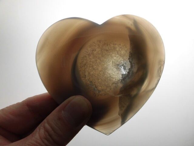 【瑪瑙カービング】　ハート瑪瑙　no.1