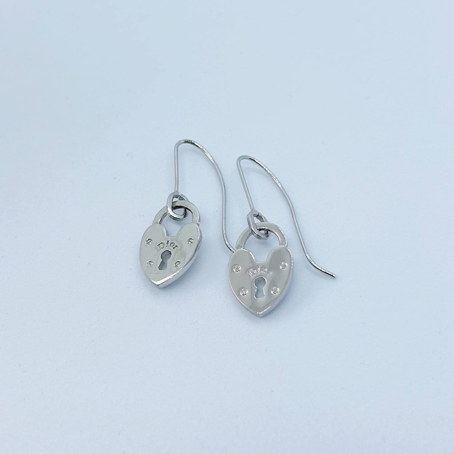 クリスチャンディオール　ピアス E5356】Christian Dior heart padlock pierce（正規タグ付き