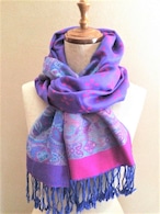 パシュミナストール パープル系 エキゾチック