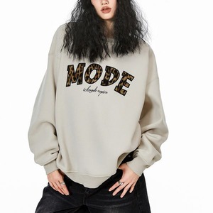 Leopard Letter Pullover 502487