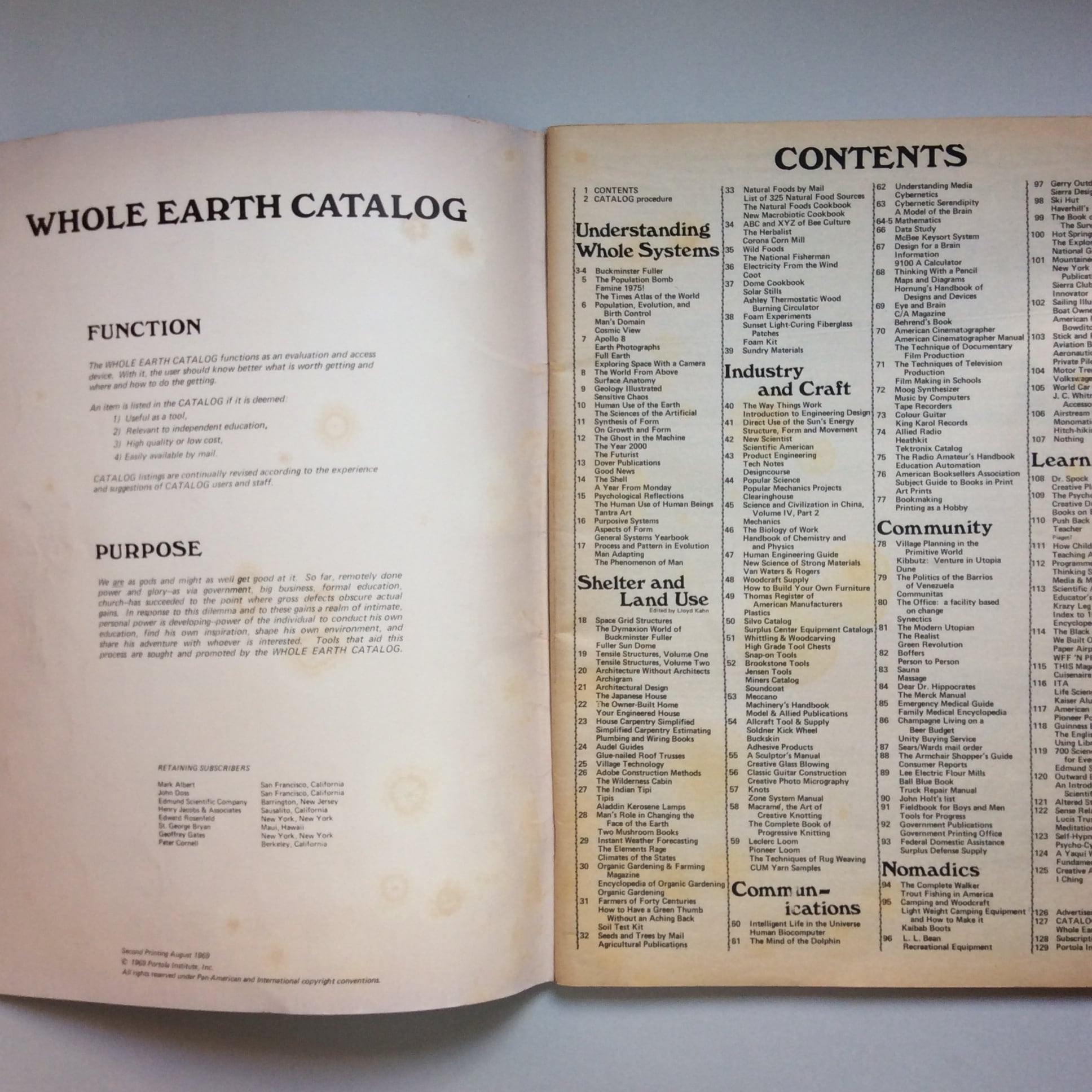 Whole Earth Catalog Spring 1969(ホールアースカタログ Whole Earth Catalog Spring 1969(ホールアースカタログ