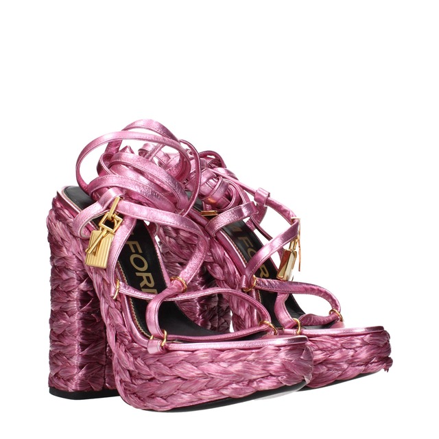 【新品】TOM FORD トムフォード レディース サンダル レザー ピンク W3233LSP027G1P006