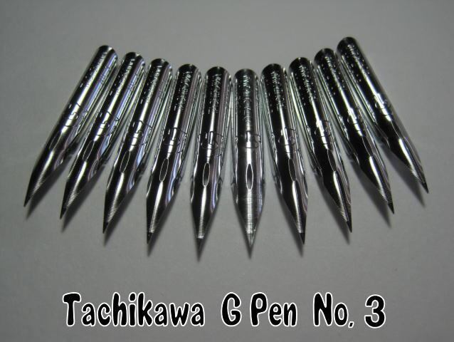 27.替えペン先【 タチカワ・Gペン №3 】クローム 10本 防錆紙 27.替えペン先【 タチカワ・Gペン №3 】クローム 10本 防錆紙