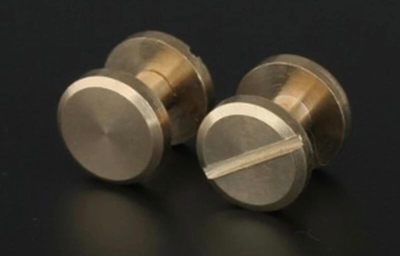 8mm 真鍮シカゴスクリュー 20個セット 真鍮パーツ 真鍮ネジ フラット
