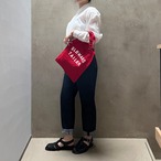 OLDMAN'S TAILOR /オールドマンズテーラー　 GARMENT DYE OMT PRINT MINI BAG(ガーメントダイOMTプリントミニバッグ) Line Red #OMT-AW1023