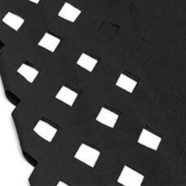 Grid cutout wide pants C1229