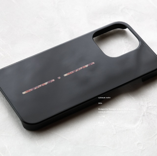 【USED品】浪漫 - 和風 黒iPhoneケース/S001023K【iPhone13Pro】