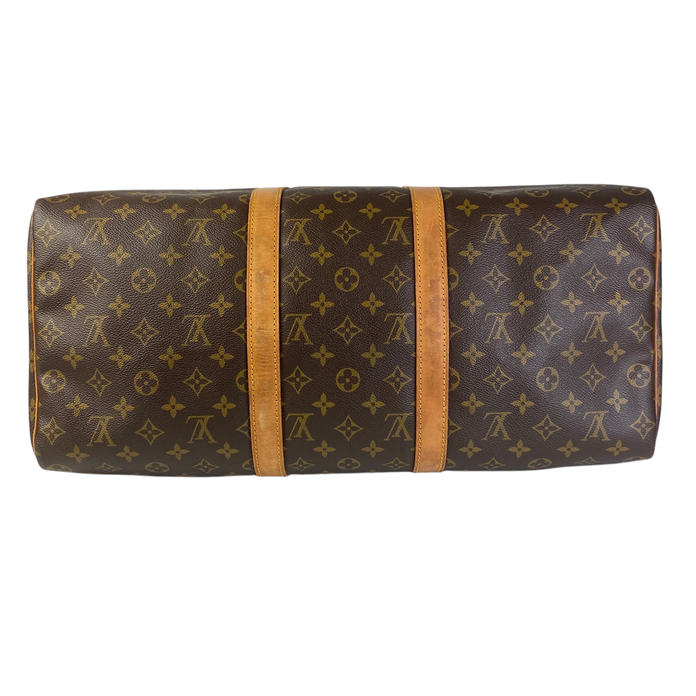 最終処分SALE】ルイヴィトン モノグラム キーポル50 PVC ボストン 茶 A