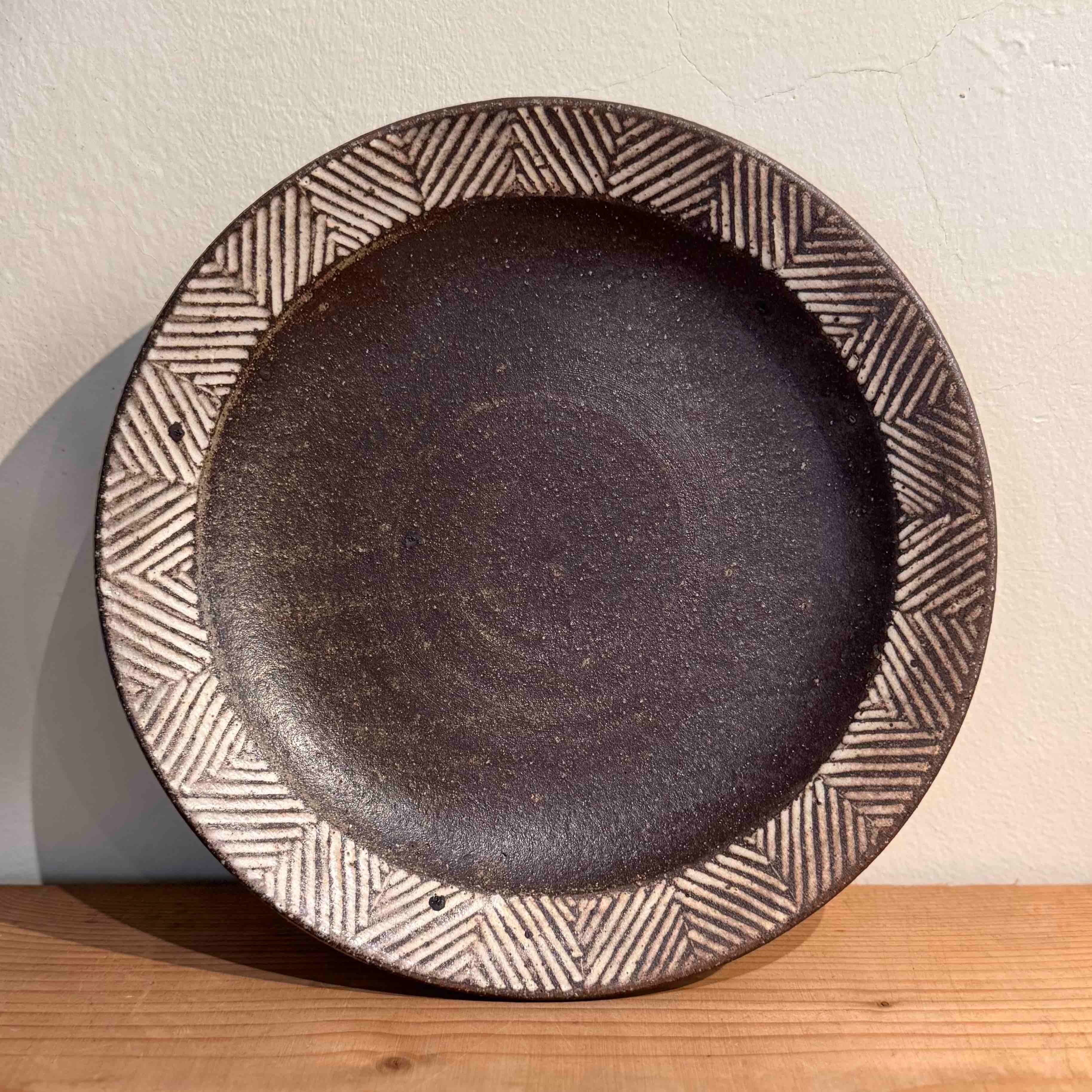 池田大介　ヘリンボーン7寸皿 池田大介 ヘリンボーン 七寸皿