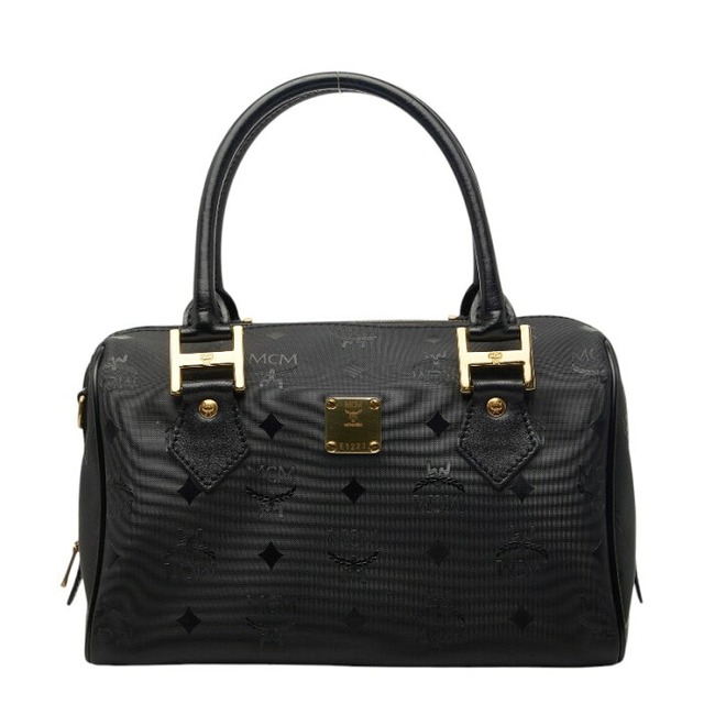 エム シー エム ヴィセトス モノグラム ハンドバッグ ブラック ナイロン レザー レディース MCM 【中古】