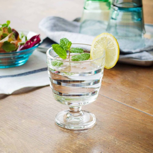 【食器】脚付きグラス クリア 2個セット