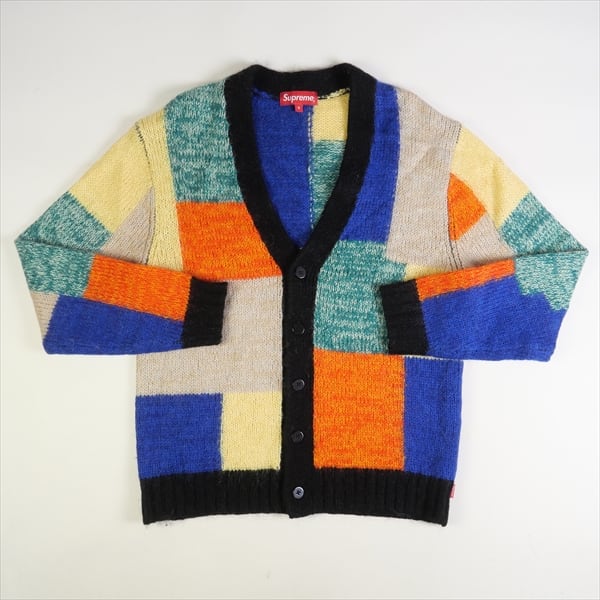 『XL』Patchwork MOHAIR Cardigan モヘア カーディガン